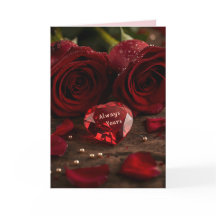 Rode Roos Romantische Valentijn Liefde Groetkaart