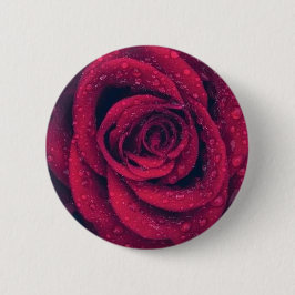 rode roos ronde button 5,7 cm
