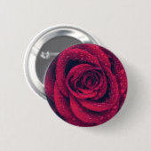 rode roos ronde button 5,7 cm (Voorkant /achterkant)