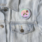 Rode Roos Ronde Button 5,7 Cm (In situ)