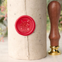 Rode Roos Rood Was Zegel Stempel Met Tekst