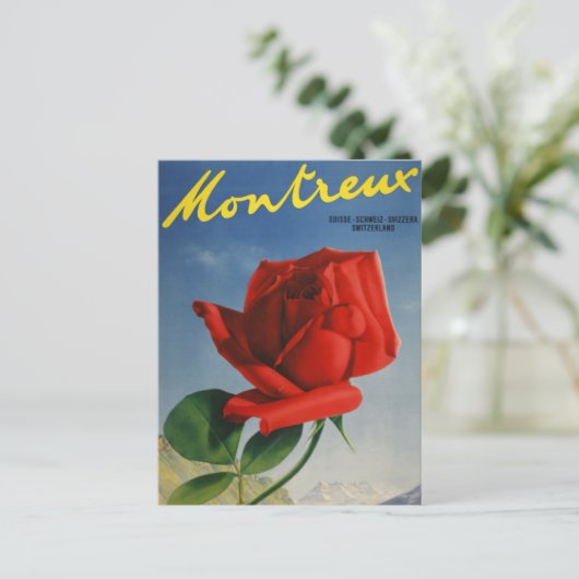 Rode Roos Roos Roos ZZwitserland Briefkaart (Staand voorkant)