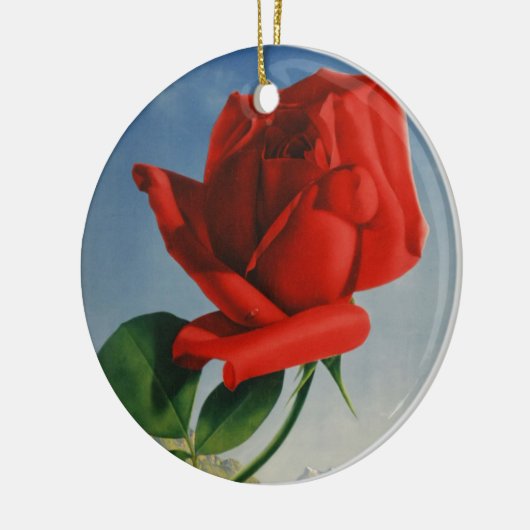 Rode Roos Roos Roos ZZwitserland Keramisch Ornament (Links)