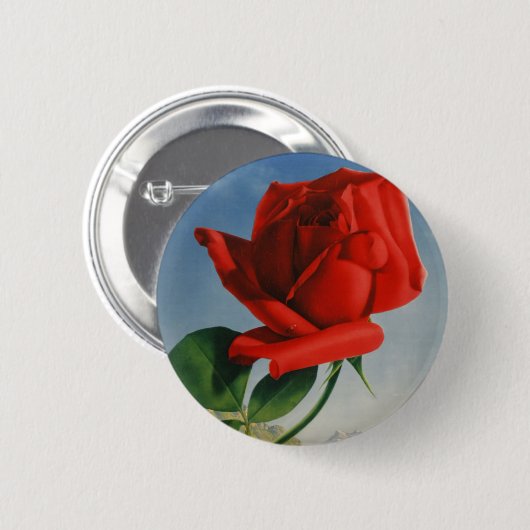  Rode Roos Roos Roos ZZwitserland Ronde Button 5,7 Cm (Voorkant /achterkant)