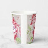 Rode Roos Rozen Bloem Patroon Papier Feestbord Papieren Bekers (Links)