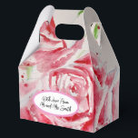 Rode Roos Rozen Bloem Patroon Waterverf Trouw Bedankdoosjes<br><div class="desc">Rode Roos Waterverf Bloem Patroon Papieren Feestbord. Ontworpen vanuit mijn originele waterverf.</div>