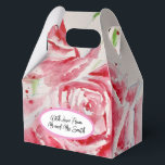 Rode Roos Rozen Bloem Patroon Waterverf Trouw Bedankdoosjes<br><div class="desc">Rode Roos Waterverf Bloem Patroon Papieren Feestbord. Ontworpen vanuit mijn originele waterverf.</div>