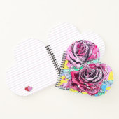 Rode Roos Rozen Waterverf Bloem Bloem Notitieboek (Binnen)