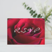 Rode Roos RSVP Persoonlijke Roos Kaarten (Staand voorkant)