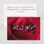 Rode Roos RSVP Persoonlijke Roos Kaarten (Voorkant / Achterkant)