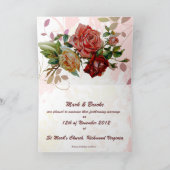Rode roos save the date huwelijksaankondiging aankondiging (Binnen)