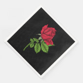Rode roos servet (Hoek)