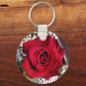 rode roos sleutelhanger (Voorkant)