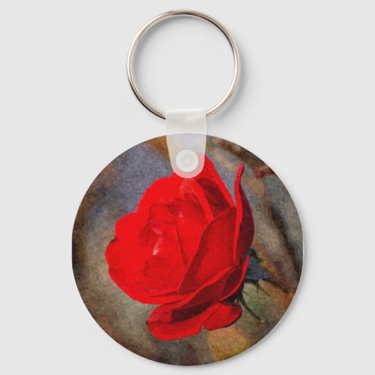Rode Roos Sleutelhanger (Voorkant)