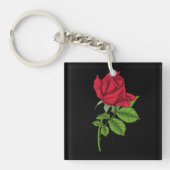 Rode roos sleutelhanger (Voorkant)