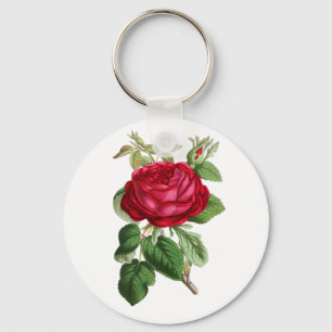 Rode roos sleutelhanger