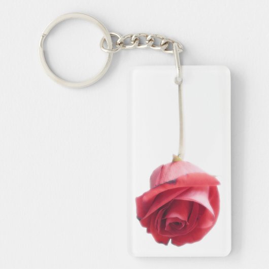 Rode Roos Sleutelhanger (Voorkant)