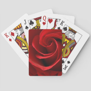 Rode Roos Speelkaarten, standaard index gezichten. Pokerkaarten