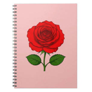 Rode Roos Spiraal Notebook Notitieboek