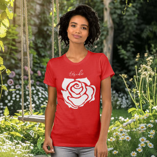 Rode Roos Stagette Vrijgezellenfeest T-shirt