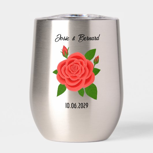 Rode Roos Stamloze Tumbler (Voorkant)