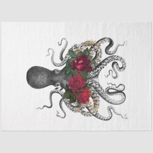 Rode Roos Steampunk Serie Ontwerp 20 Tissuepapier (Voorkant)