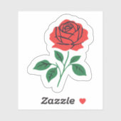 Rode Roos Sticker (Vel)