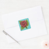 Rode roos stickers (Envelop)