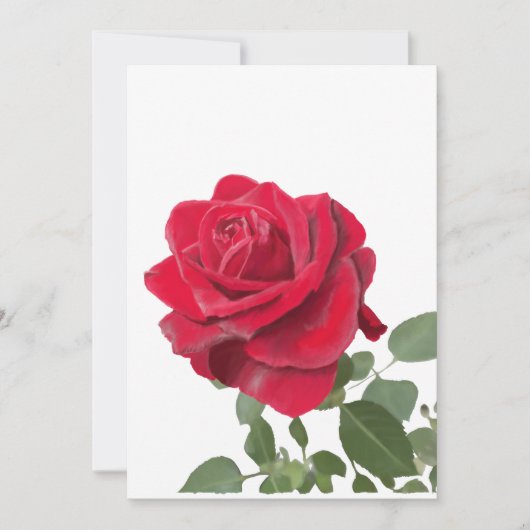 Rode roos - symbool van liefde kaart (Voorkant)