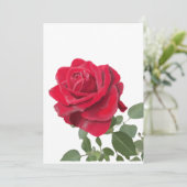 Rode roos - symbool van liefde kaart (Staand voorkant)