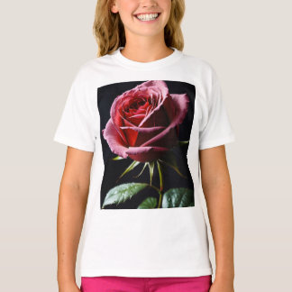 Rode roos t-shirt
