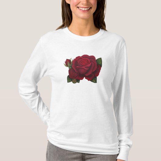 Rode roos t-shirt (Voorkant)