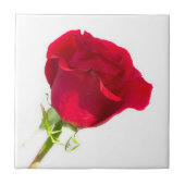 Rode roos tegeltje (Voorkant)