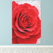 Rode Roos Textuur Abstracte Wandkunst Canvas Afdruk (Insitu (Houten vloer))