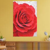 Rode Roos Textuur Abstracte Wandkunst Canvas Afdruk (Insitu (Woonkamer))