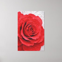 Rode Roos Textuur Abstracte Wandkunst Canvas Afdruk