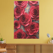 Rode Roos Textuur Abstracte Wandkunst Canvas Afdruk (Insitu (Woonkamer))