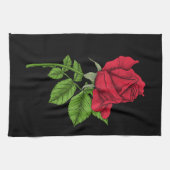 Rode roos theedoek (Horizontaal)