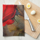 Rode Roos Theedoek (Quarter Fold)