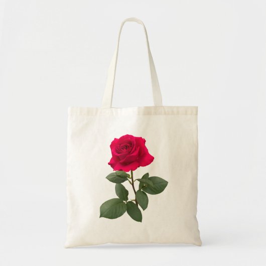 Rode roos tote bag (Voorkant)