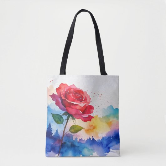 RODE ROOS TOTE BAG (Voorkant)