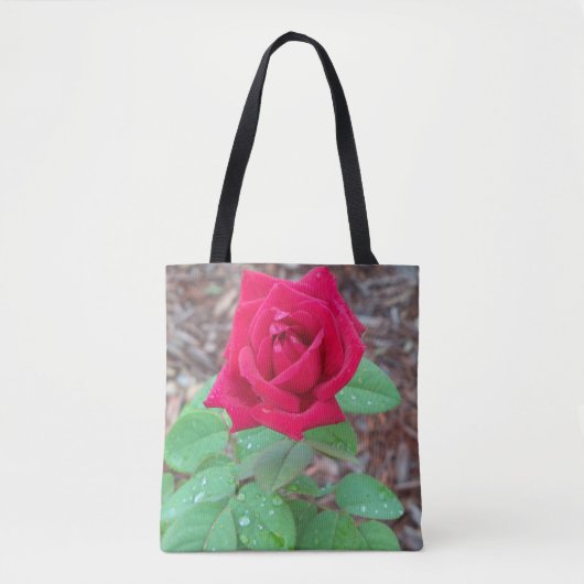 Rode Roos Tote Bag (Voorkant)