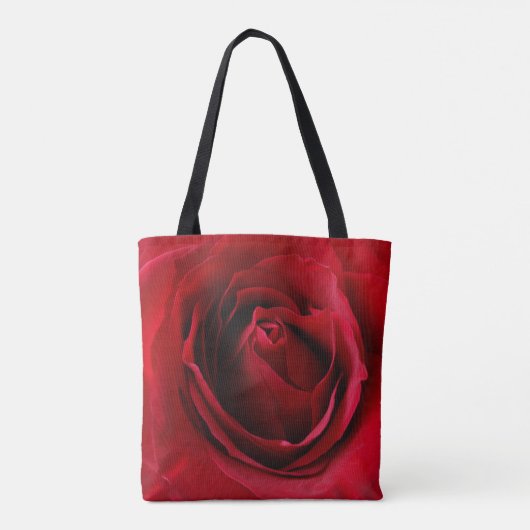 rode roos tote bag (Achterkant)