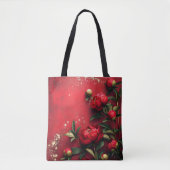 Rode roos tote bag (Voorkant)