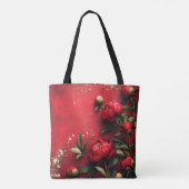 Rode roos tote bag (Achterkant)