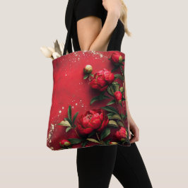 Rode roos tote bag