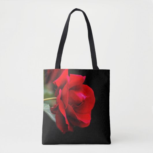 Rode roos tote bag (Voorkant)