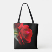 Rode roos tote bag (Achterkant)