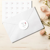 Rode Roos Trouwen Witte Achtergrond Ronde Sticker