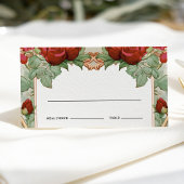  Rode Roos Trouwmaaltijd Keuze Plaats Kaart Plaatskaartje